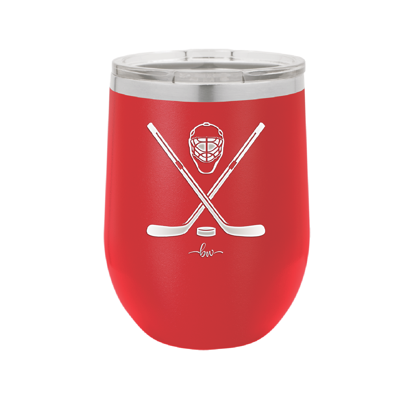 Hockey Crossed Sticks - Laser Engraved Stainless Steel Drinkware - 1897 -