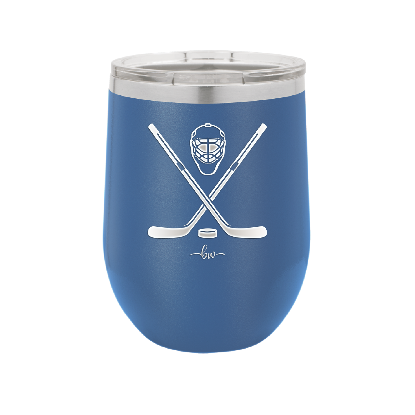 Hockey Crossed Sticks - Laser Engraved Stainless Steel Drinkware - 1897 -