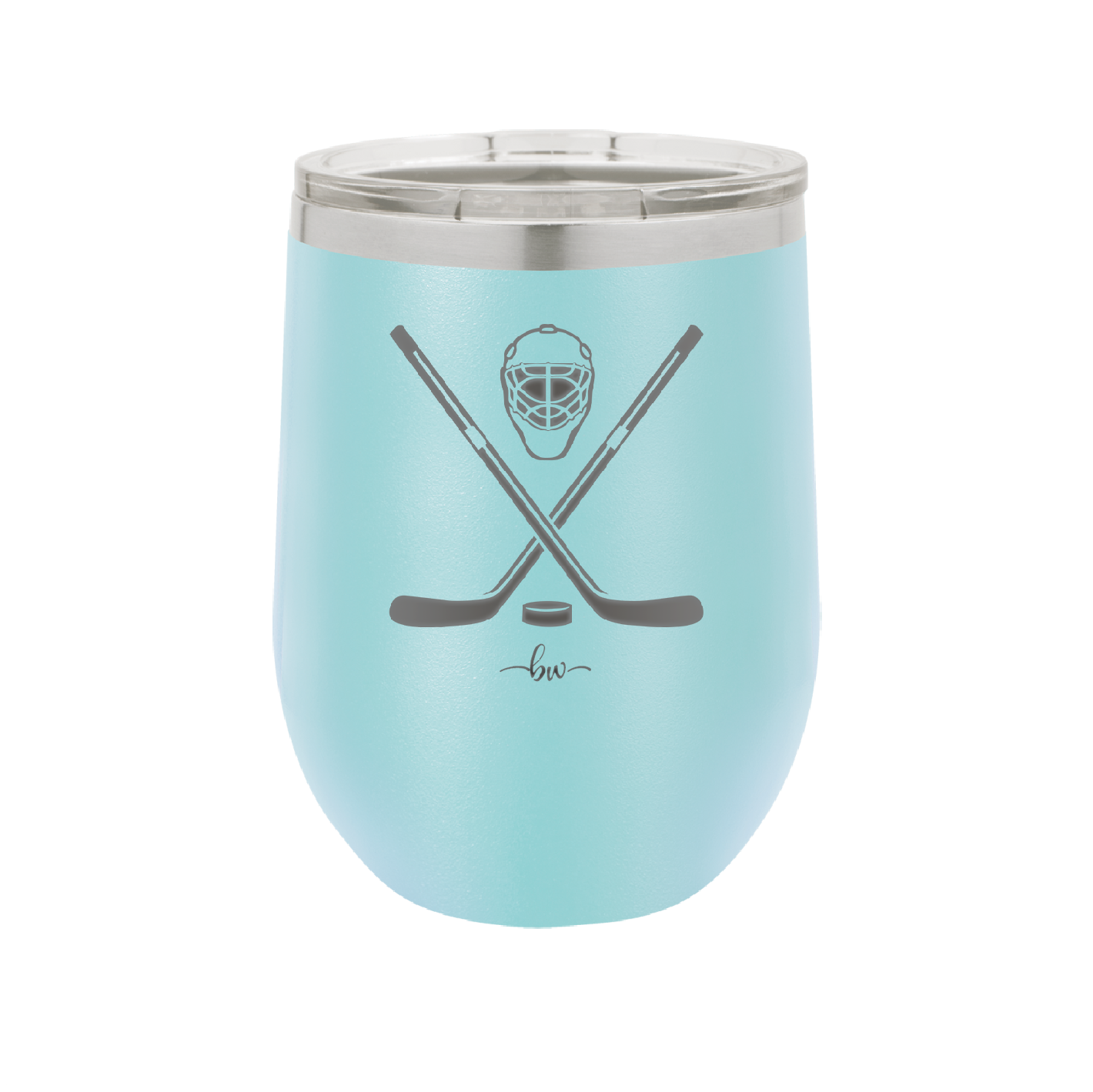 Hockey Crossed Sticks - Laser Engraved Stainless Steel Drinkware - 1897 -