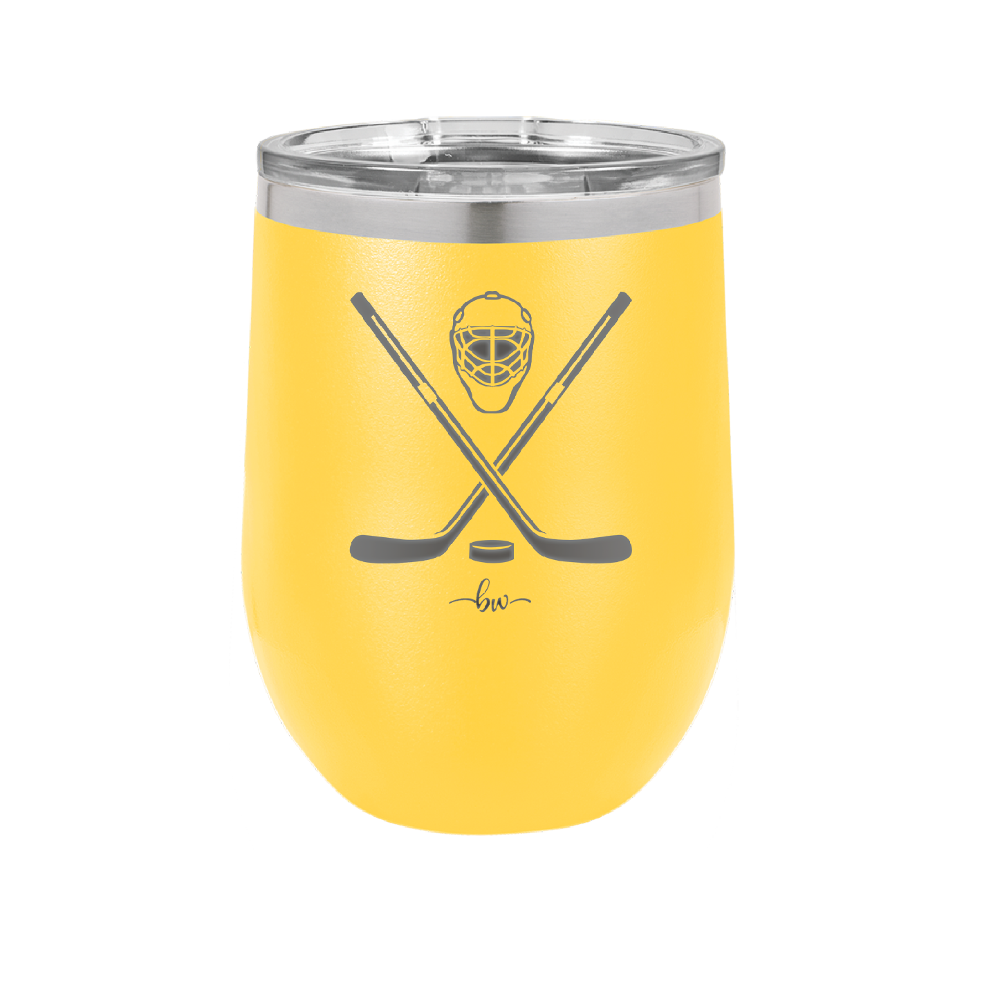 Hockey Crossed Sticks - Laser Engraved Stainless Steel Drinkware - 1897 -