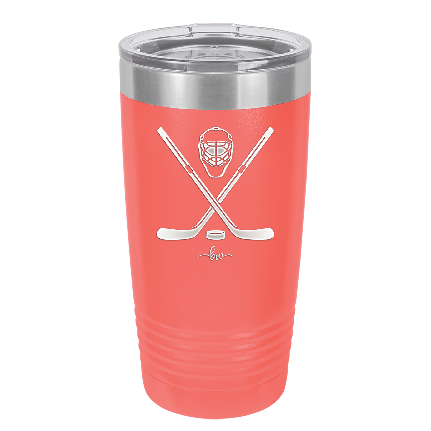 Hockey Crossed Sticks - Laser Engraved Stainless Steel Drinkware - 1897 -