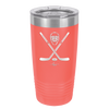 Hockey Crossed Sticks - Laser Engraved Stainless Steel Drinkware - 1897 -