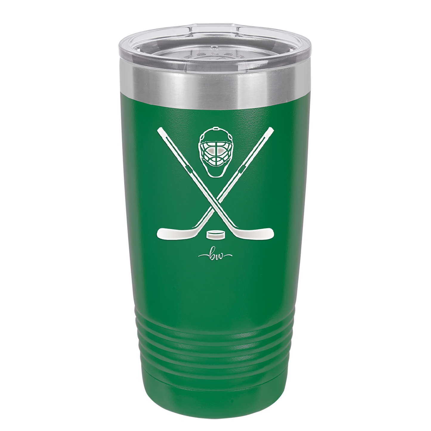 Hockey Crossed Sticks - Laser Engraved Stainless Steel Drinkware - 1897 -