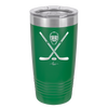 Hockey Crossed Sticks - Laser Engraved Stainless Steel Drinkware - 1897 -