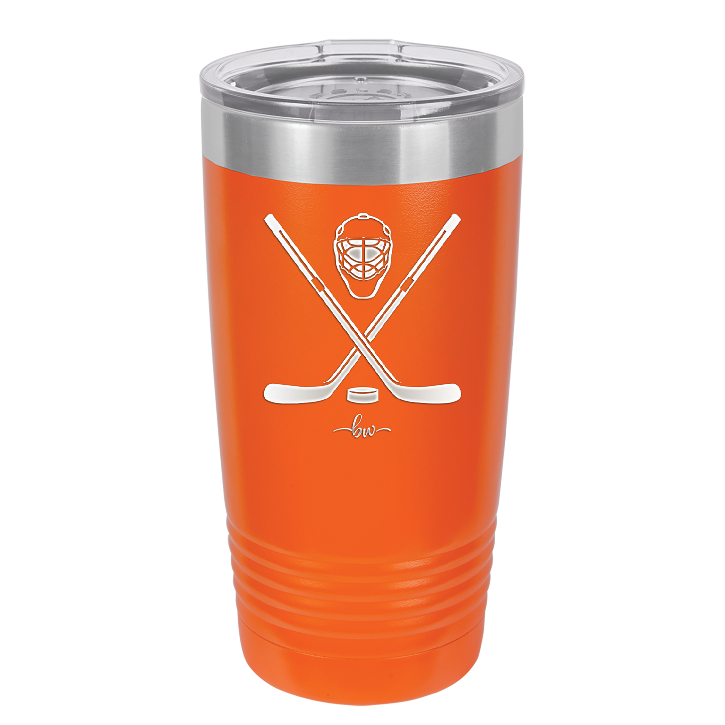 Hockey Crossed Sticks - Laser Engraved Stainless Steel Drinkware - 1897 -