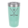 Hockey Crossed Sticks - Laser Engraved Stainless Steel Drinkware - 1897 -