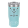 Hockey Crossed Sticks - Laser Engraved Stainless Steel Drinkware - 1897 -