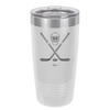 Hockey Crossed Sticks - Laser Engraved Stainless Steel Drinkware - 1897 -