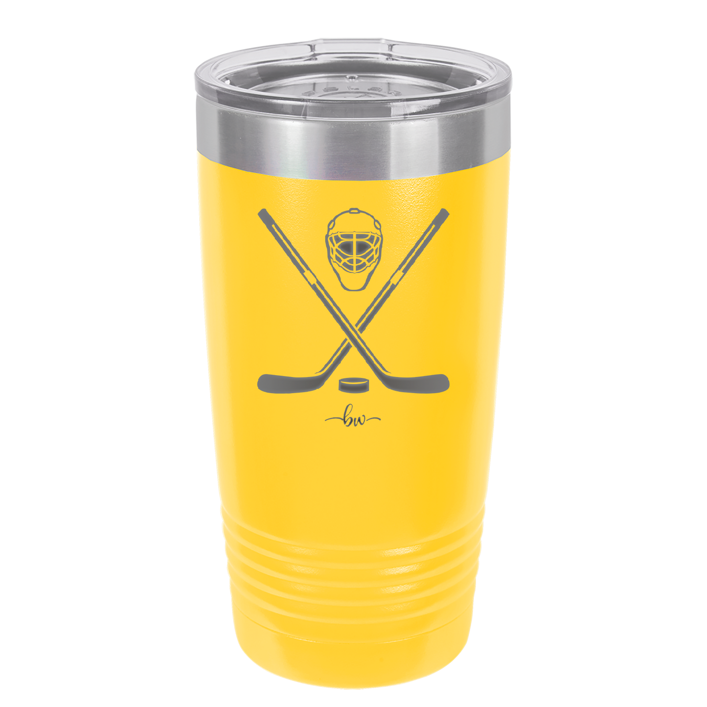 Hockey Crossed Sticks - Laser Engraved Stainless Steel Drinkware - 1897 -