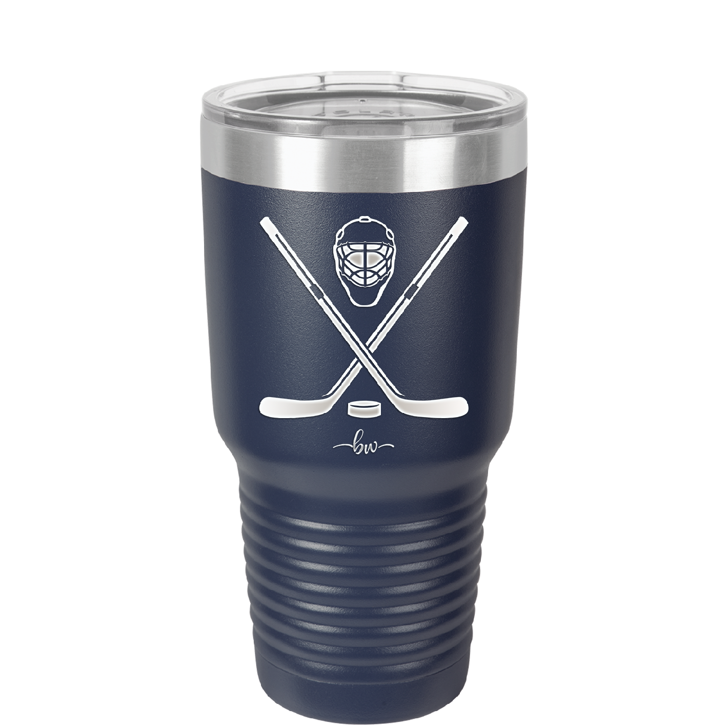 Hockey Crossed Sticks - Laser Engraved Stainless Steel Drinkware - 1897 -