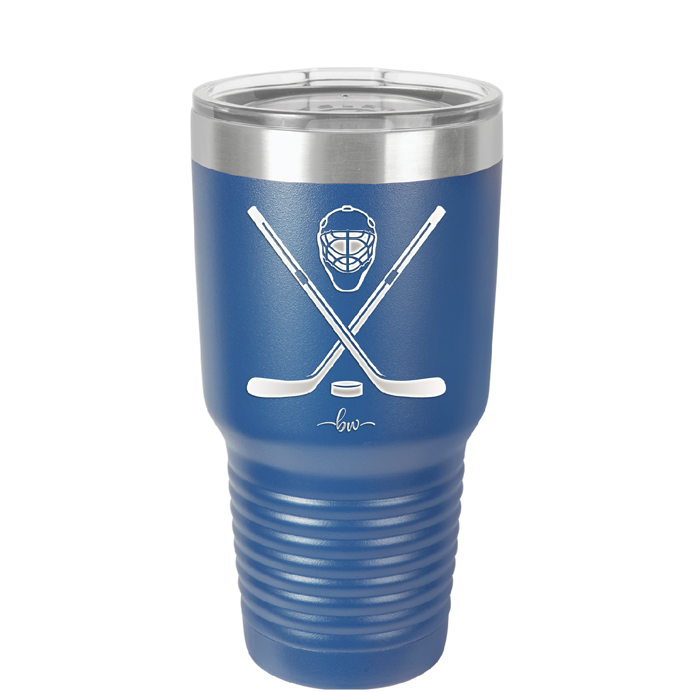 Hockey Crossed Sticks - Laser Engraved Stainless Steel Drinkware - 1897 -