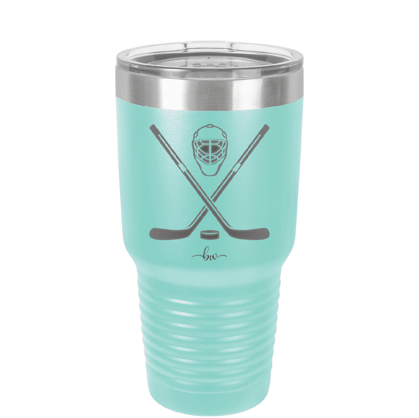 Hockey Crossed Sticks - Laser Engraved Stainless Steel Drinkware - 1897 -