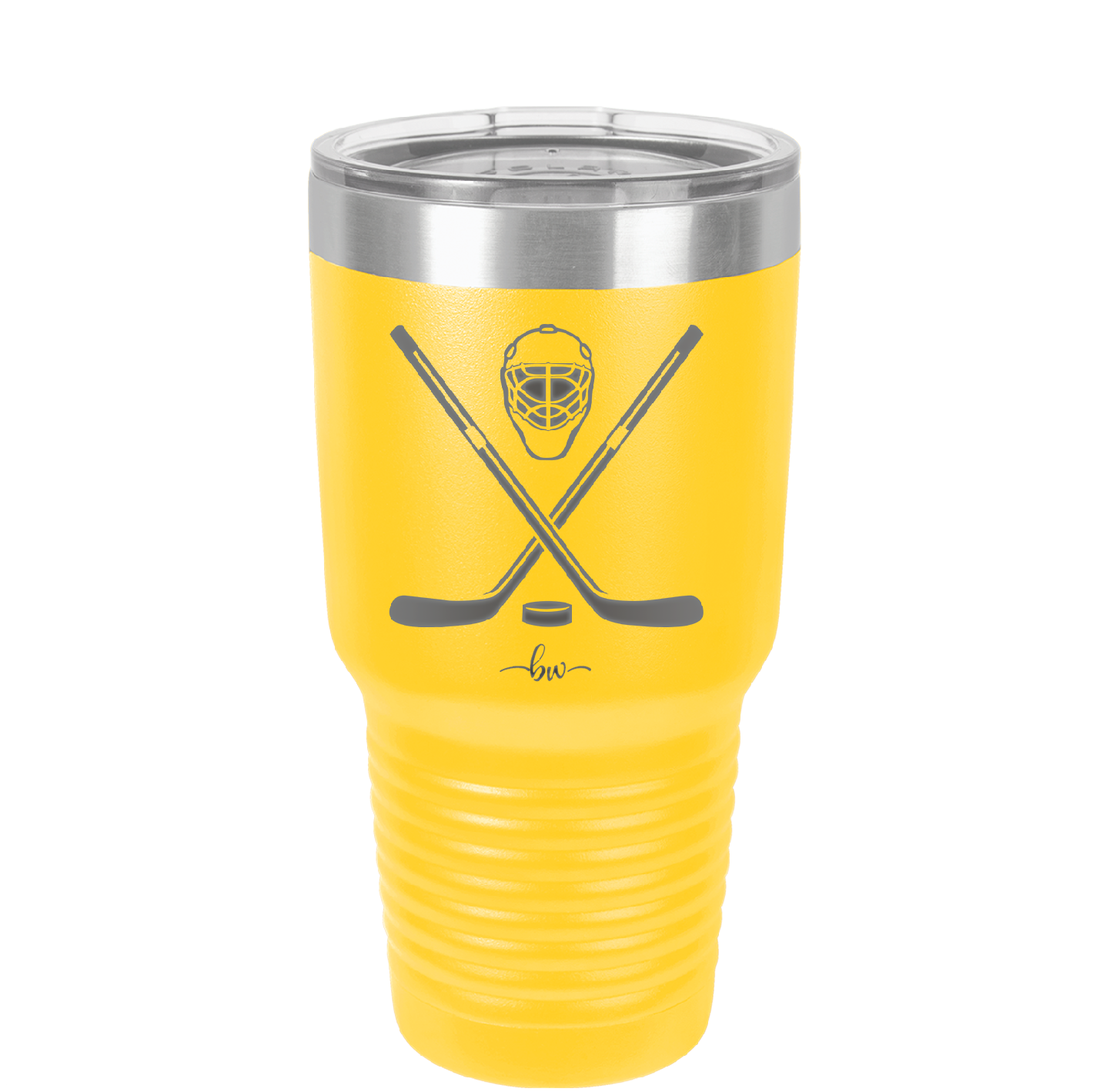 Hockey Crossed Sticks - Laser Engraved Stainless Steel Drinkware - 1897 -