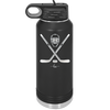 Hockey Crossed Sticks - Laser Engraved Stainless Steel Drinkware - 1897 -