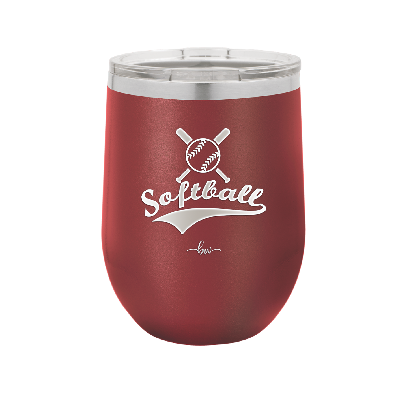 Softball with Bats and Ball - Laser Engraved Stainless Steel Drinkware - 1917 -