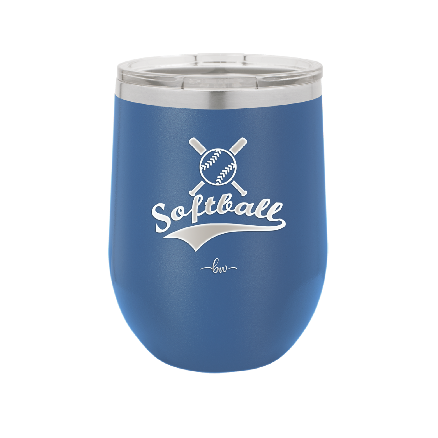 Softball with Bats and Ball - Laser Engraved Stainless Steel Drinkware - 1917 -