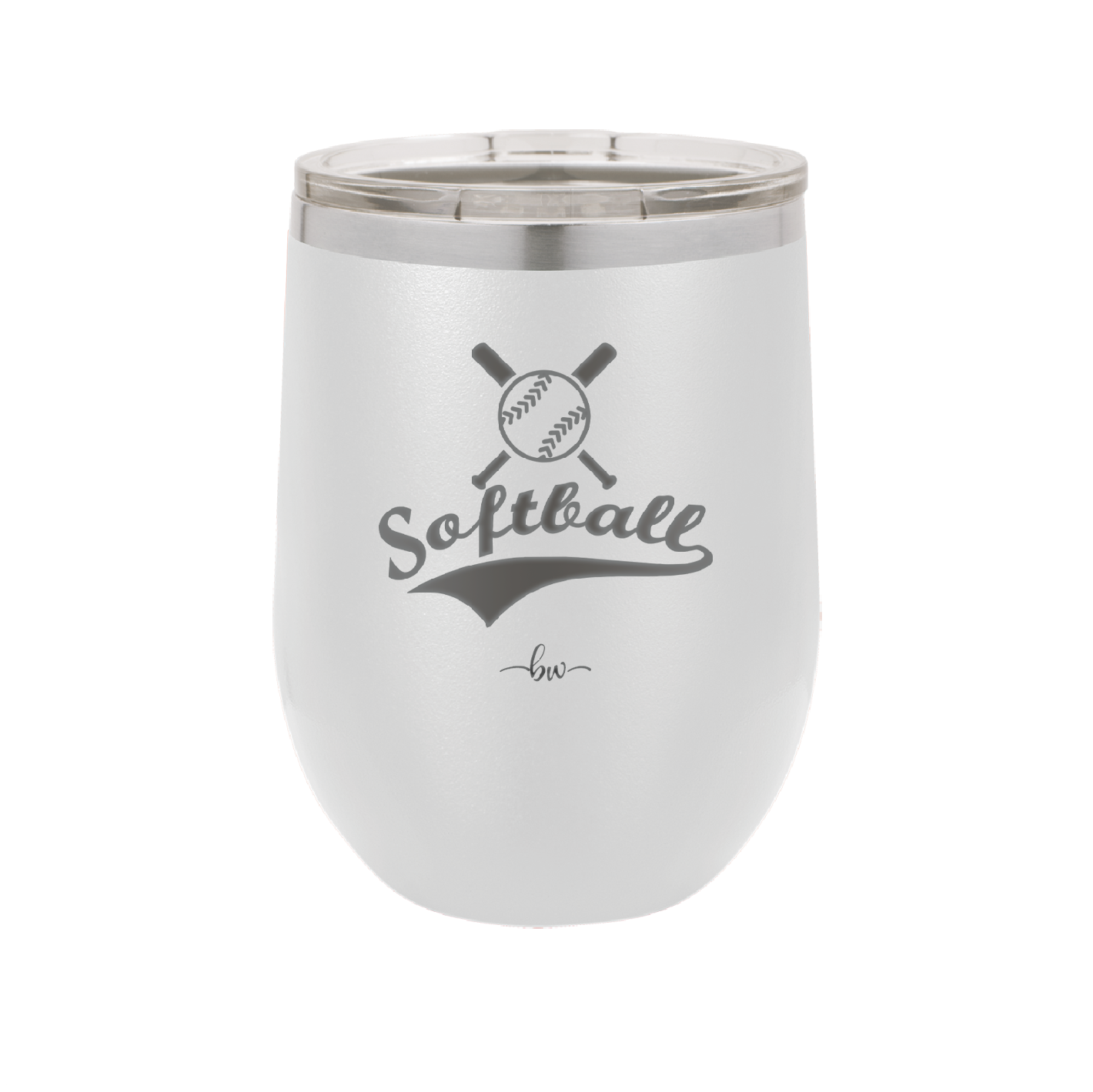 Softball with Bats and Ball - Laser Engraved Stainless Steel Drinkware - 1917 -