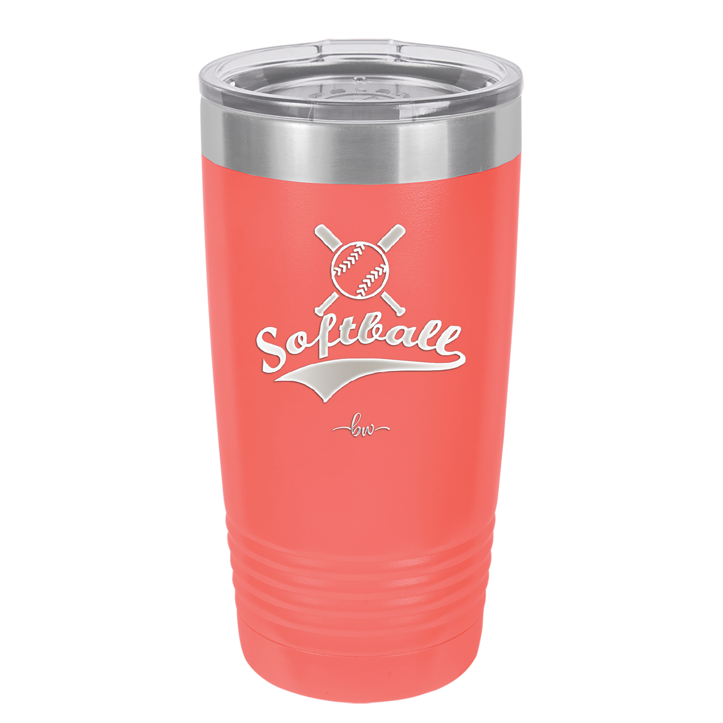 Softball with Bats and Ball - Laser Engraved Stainless Steel Drinkware - 1917 -