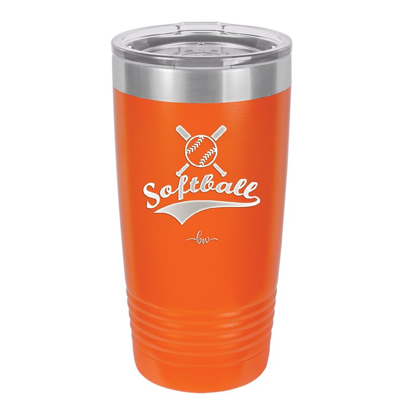 Softball with Bats and Ball - Laser Engraved Stainless Steel Drinkware - 1917 -