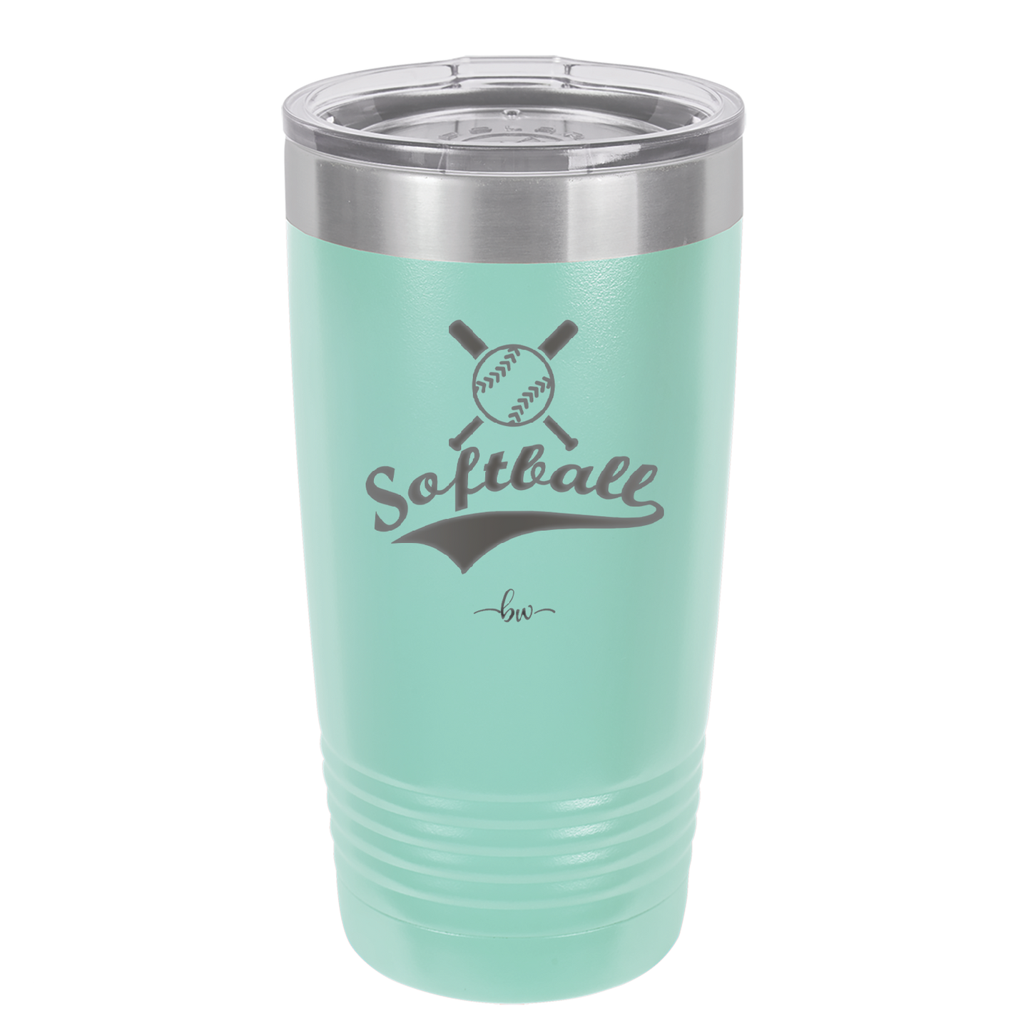 Softball with Bats and Ball - Laser Engraved Stainless Steel Drinkware - 1917 -