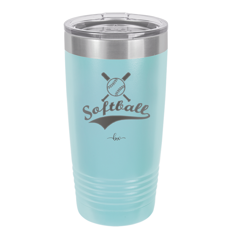 Softball with Bats and Ball - Laser Engraved Stainless Steel Drinkware - 1917 -