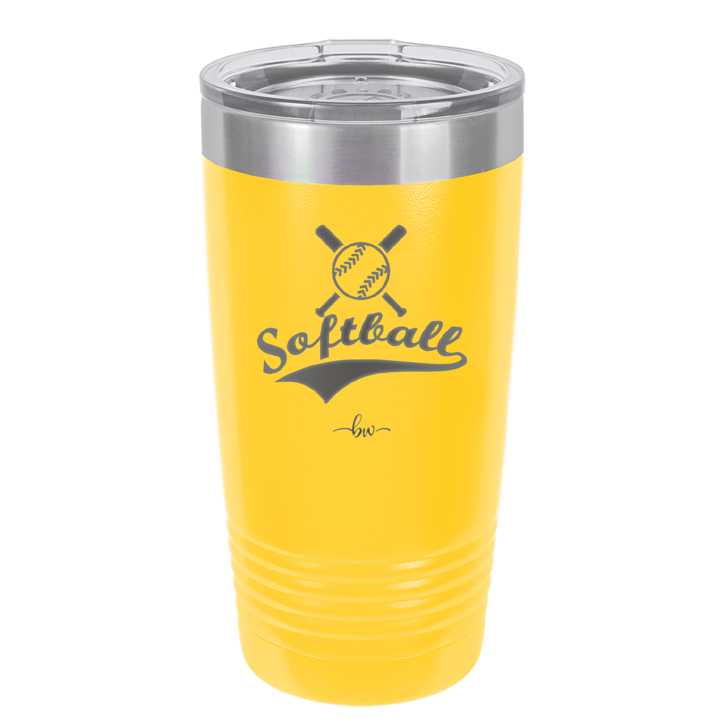 Softball with Bats and Ball - Laser Engraved Stainless Steel Drinkware - 1917 -