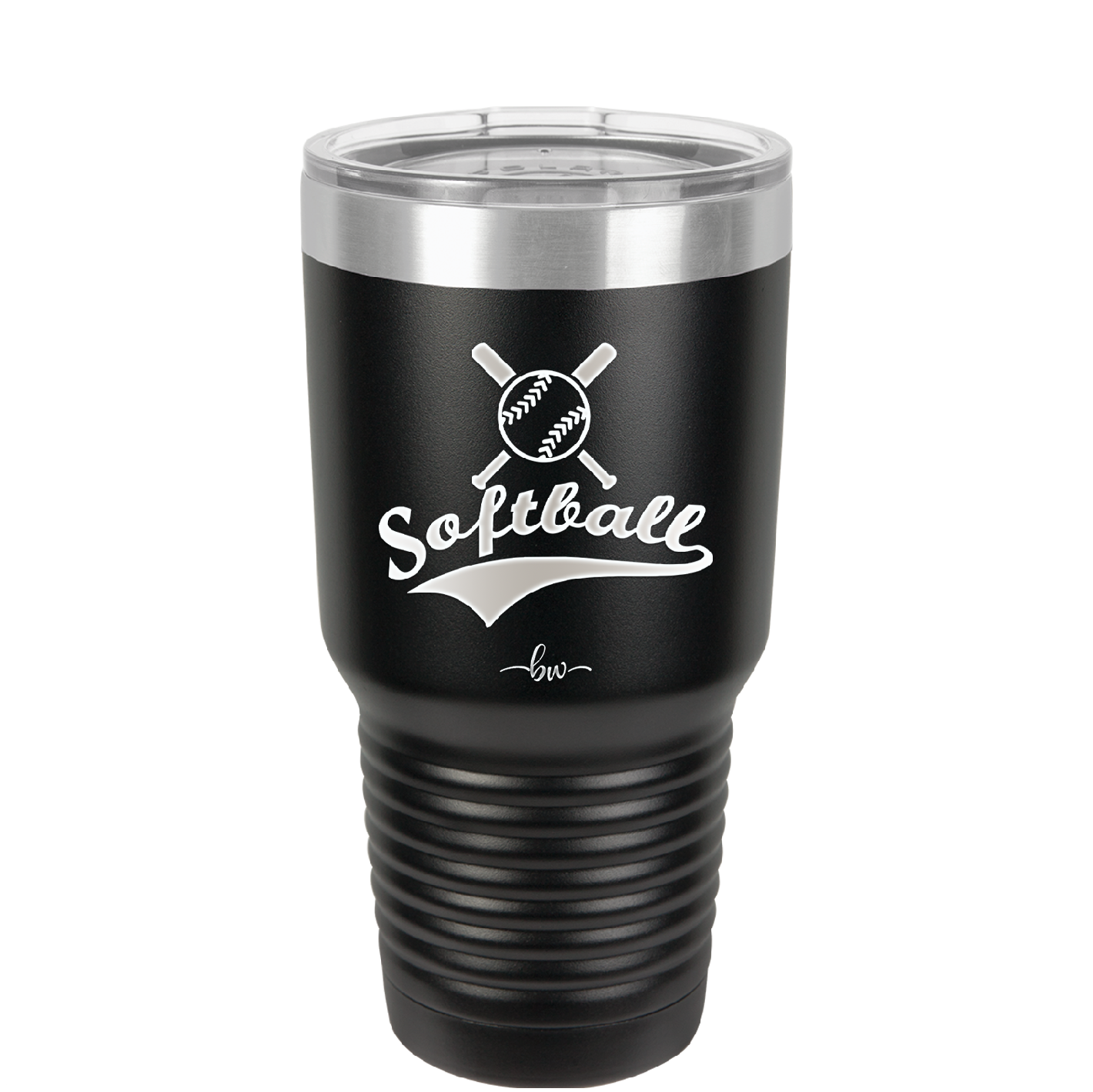 Softball with Bats and Ball - Laser Engraved Stainless Steel Drinkware - 1917 -