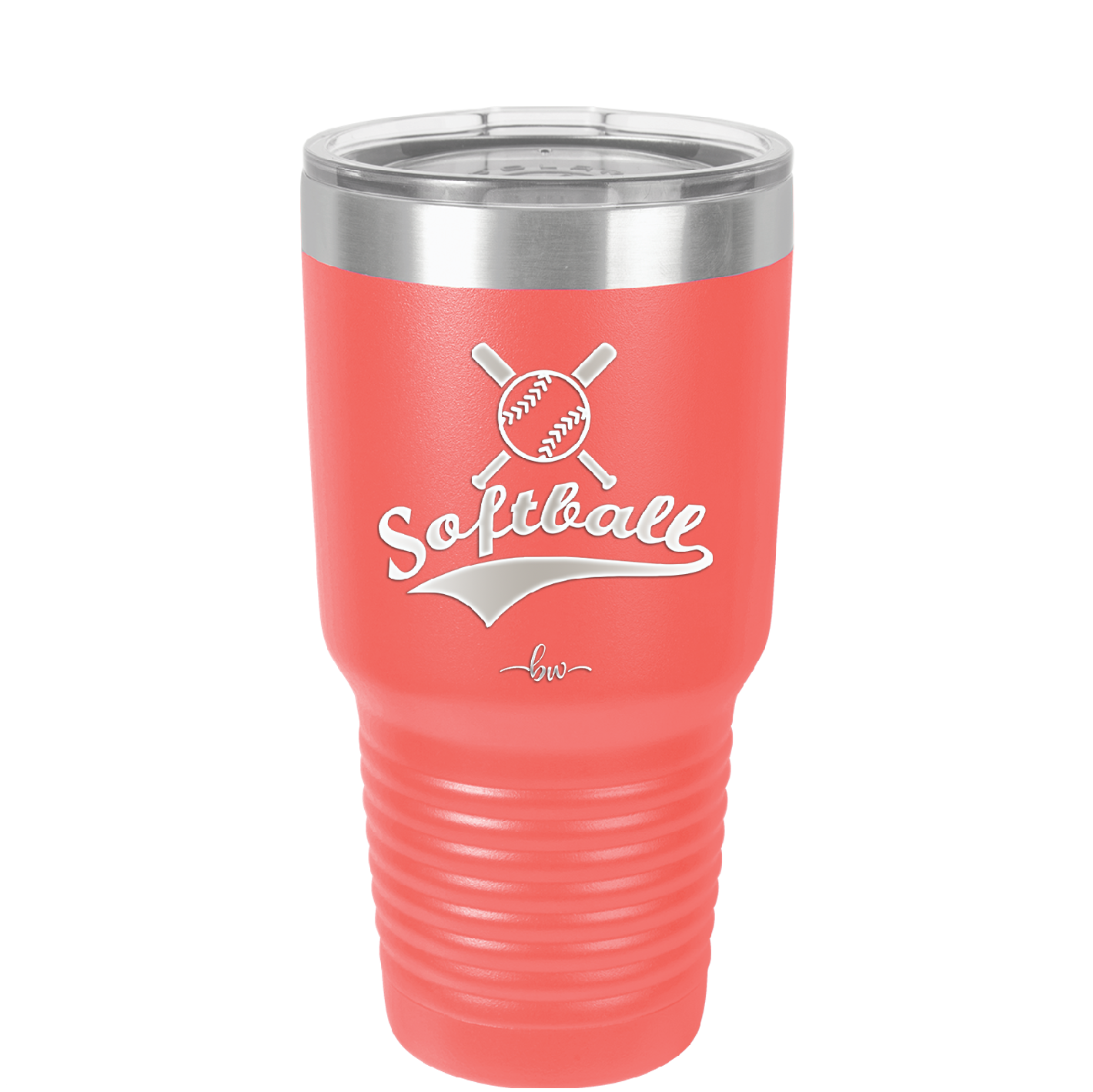 Softball with Bats and Ball - Laser Engraved Stainless Steel Drinkware - 1917 -