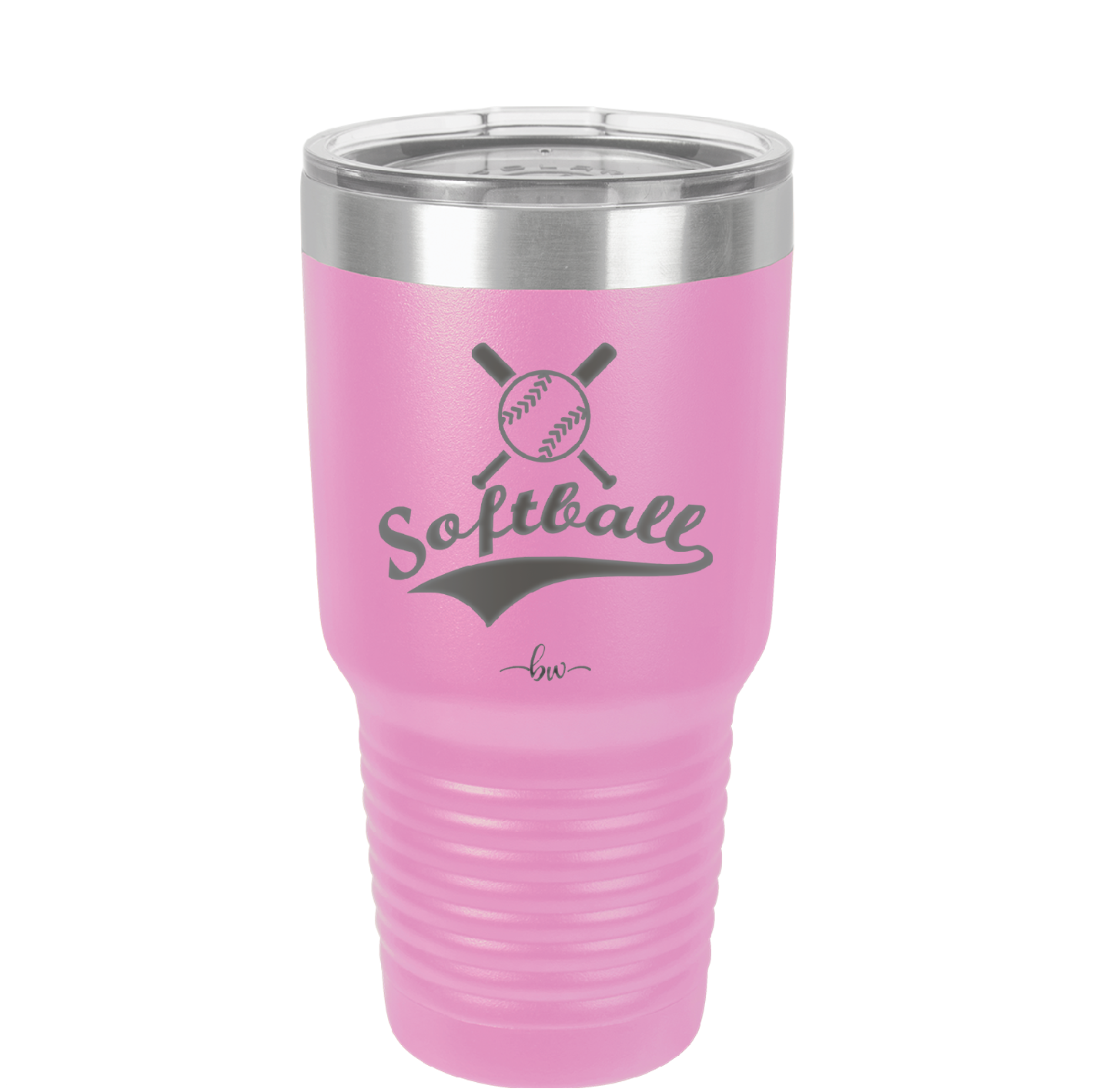 Softball with Bats and Ball - Laser Engraved Stainless Steel Drinkware - 1917 -