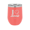 I Heart Tennis - Laser Engraved Stainless Steel Drinkware - 1921 -