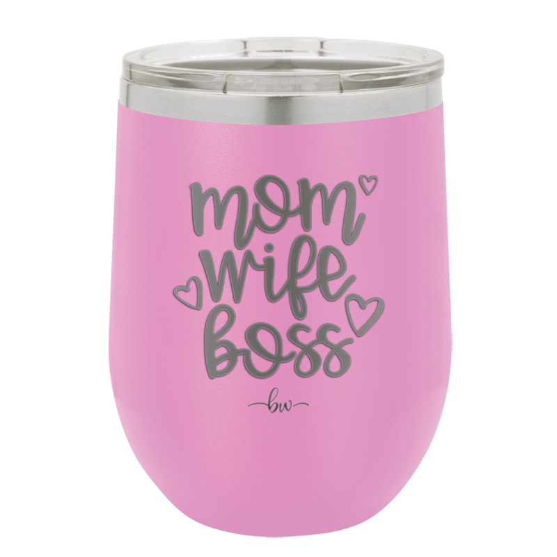 Mom Wife Boss - Laser Engraved Stainless Steel Drinkware - 1967 -