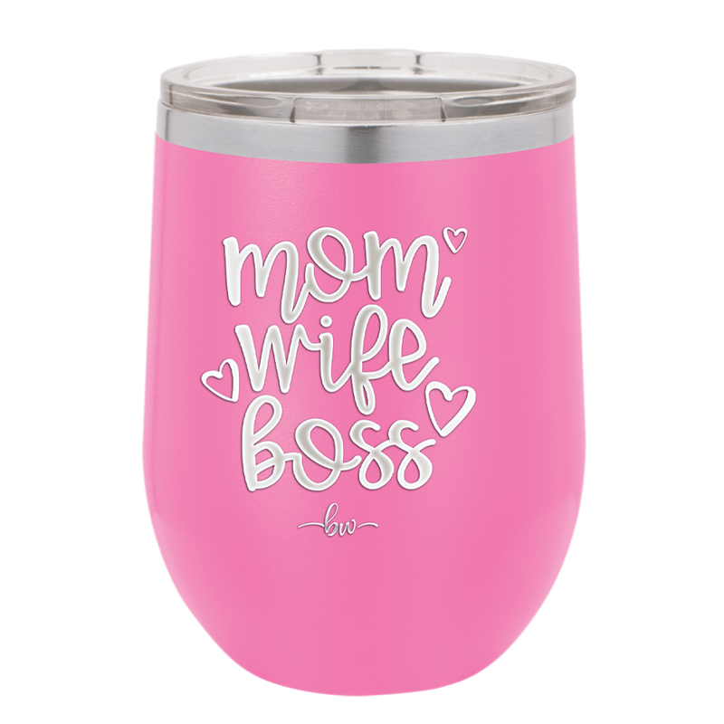 Mom Wife Boss - Laser Engraved Stainless Steel Drinkware - 1967 -