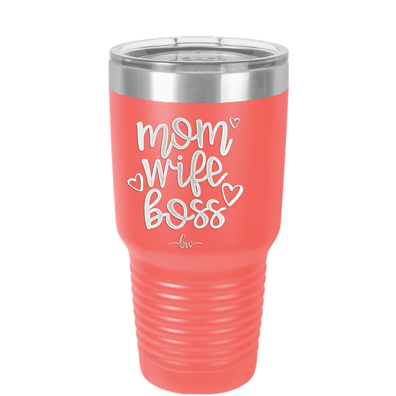 Mom Wife Boss - Laser Engraved Stainless Steel Drinkware - 1967 -