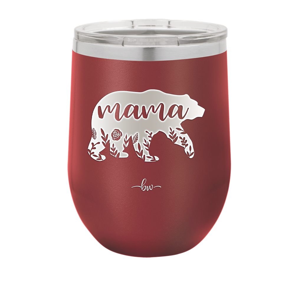 Mama Bear Flowers - Laser Engraved Stainless Steel Drinkware - 2006 -