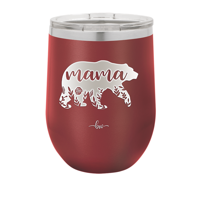 Mama Bear Flowers - Laser Engraved Stainless Steel Drinkware - 2006 -