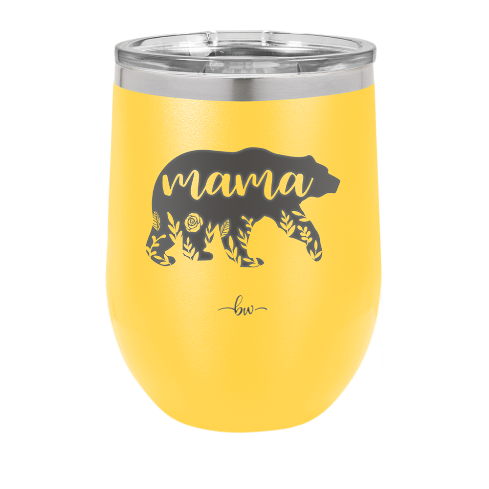 Mama Bear Flowers - Laser Engraved Stainless Steel Drinkware - 2006 -