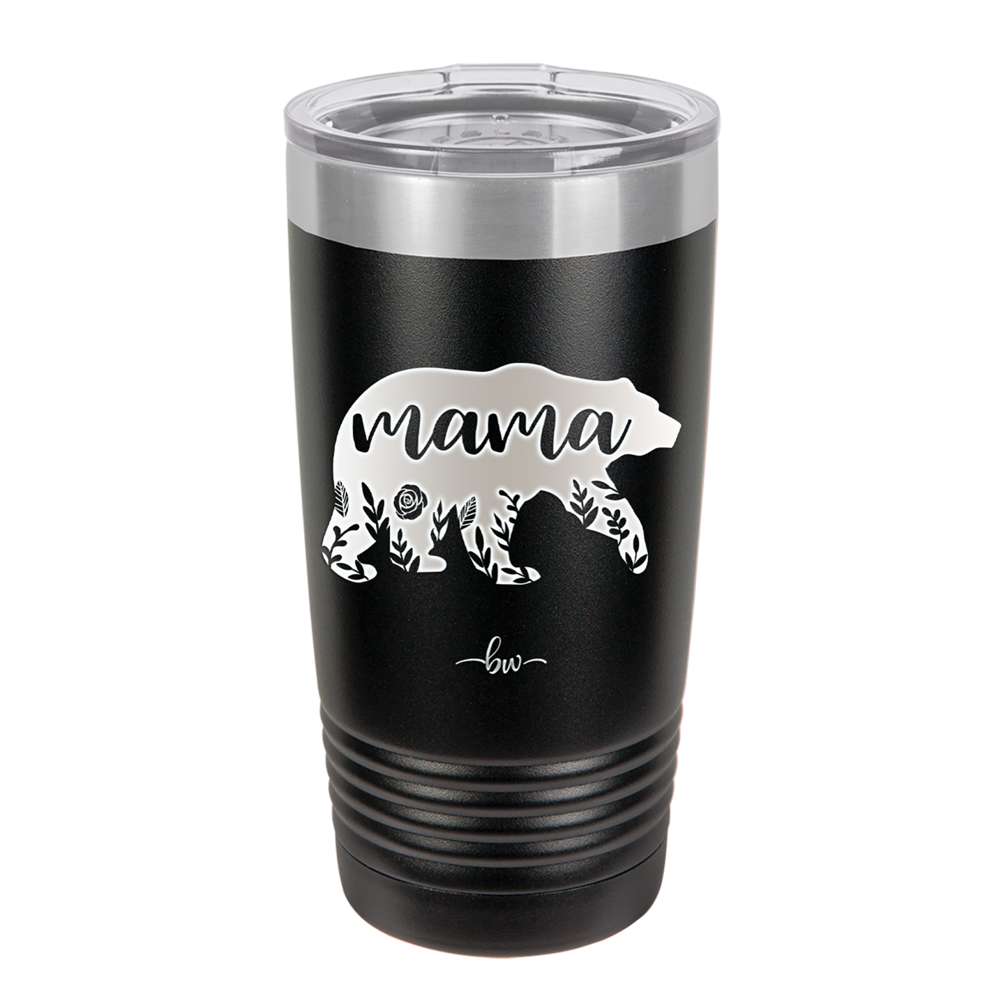 Mama Bear Flowers - Laser Engraved Stainless Steel Drinkware - 2006 -