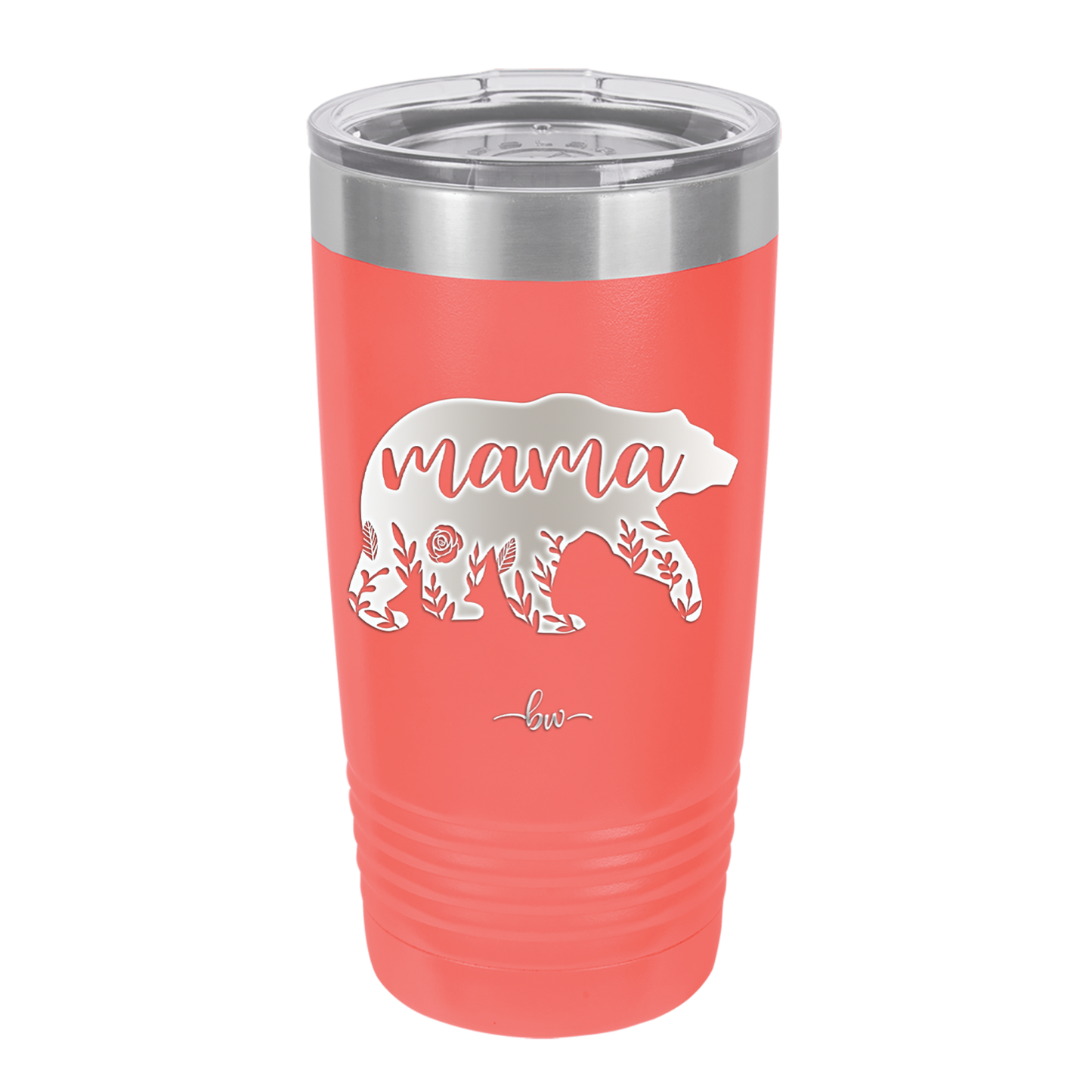 Mama Bear Flowers - Laser Engraved Stainless Steel Drinkware - 2006 -