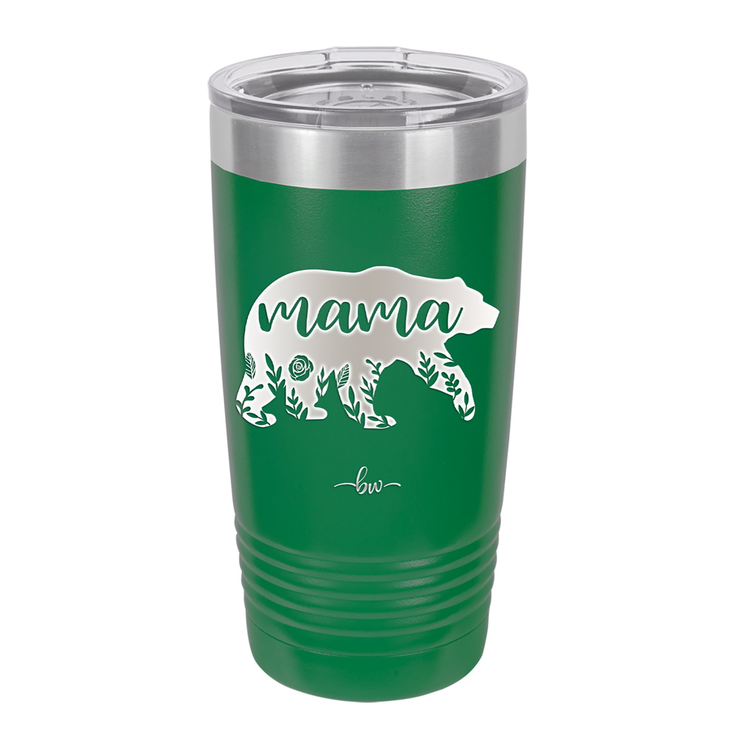 Mama Bear Flowers - Laser Engraved Stainless Steel Drinkware - 2006 -