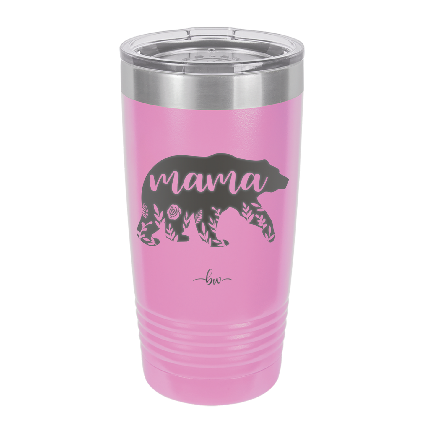 Mama Bear Flowers - Laser Engraved Stainless Steel Drinkware - 2006 -