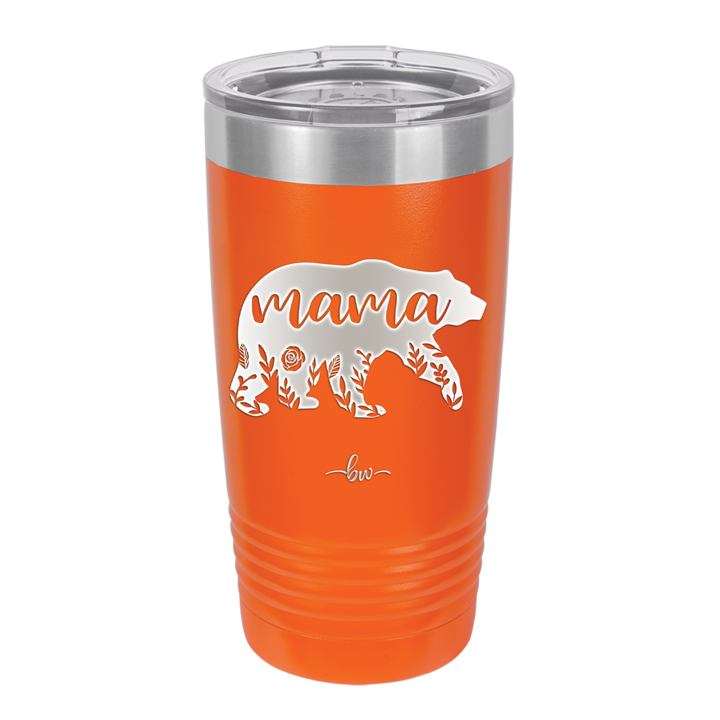 Mama Bear Flowers - Laser Engraved Stainless Steel Drinkware - 2006 -