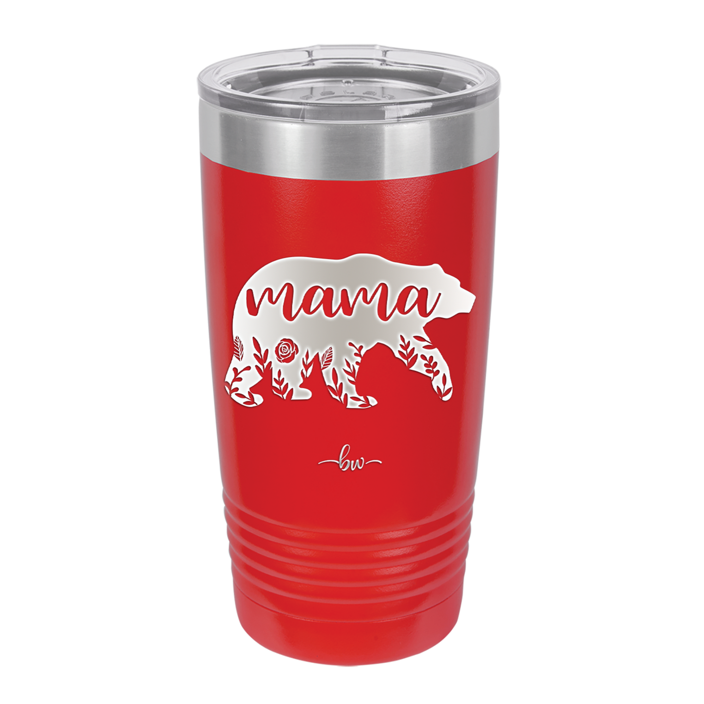 Mama Bear Flowers - Laser Engraved Stainless Steel Drinkware - 2006 -