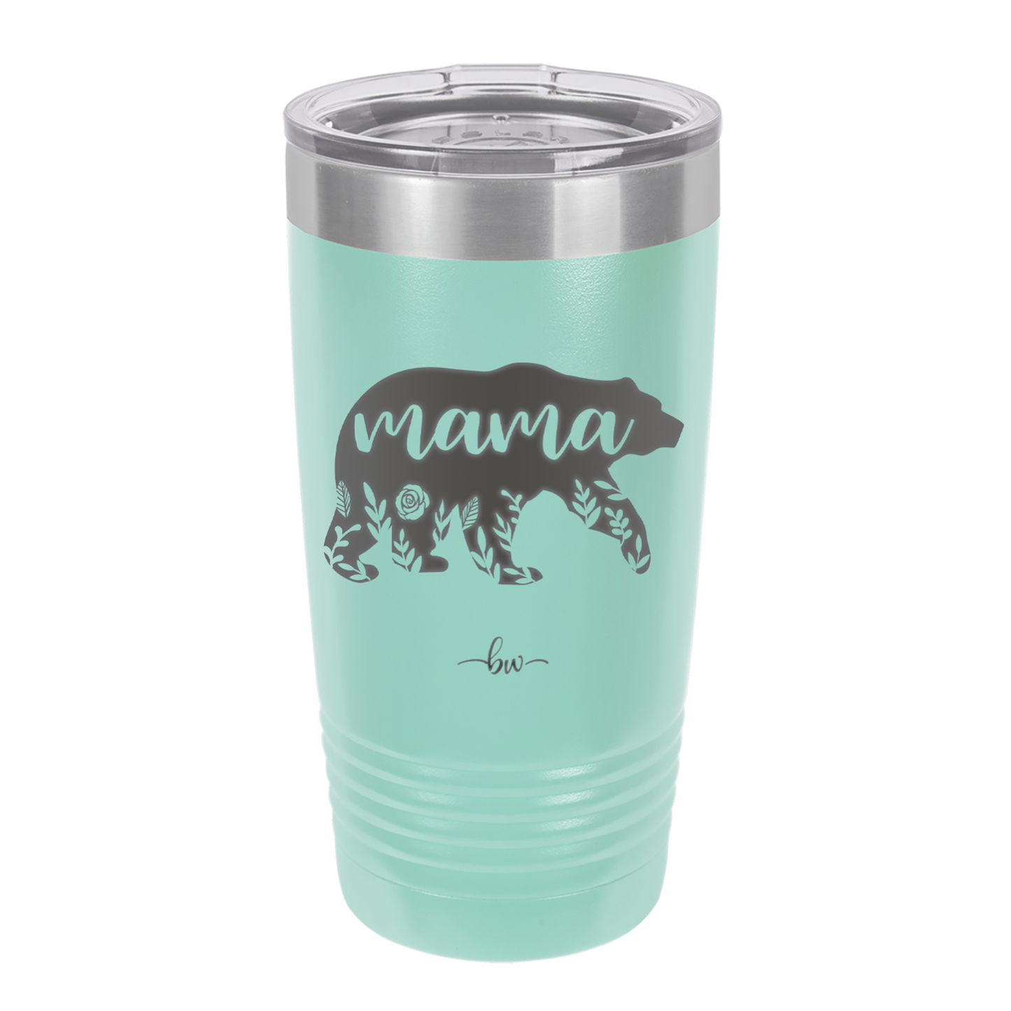 Mama Bear Flowers - Laser Engraved Stainless Steel Drinkware - 2006 -