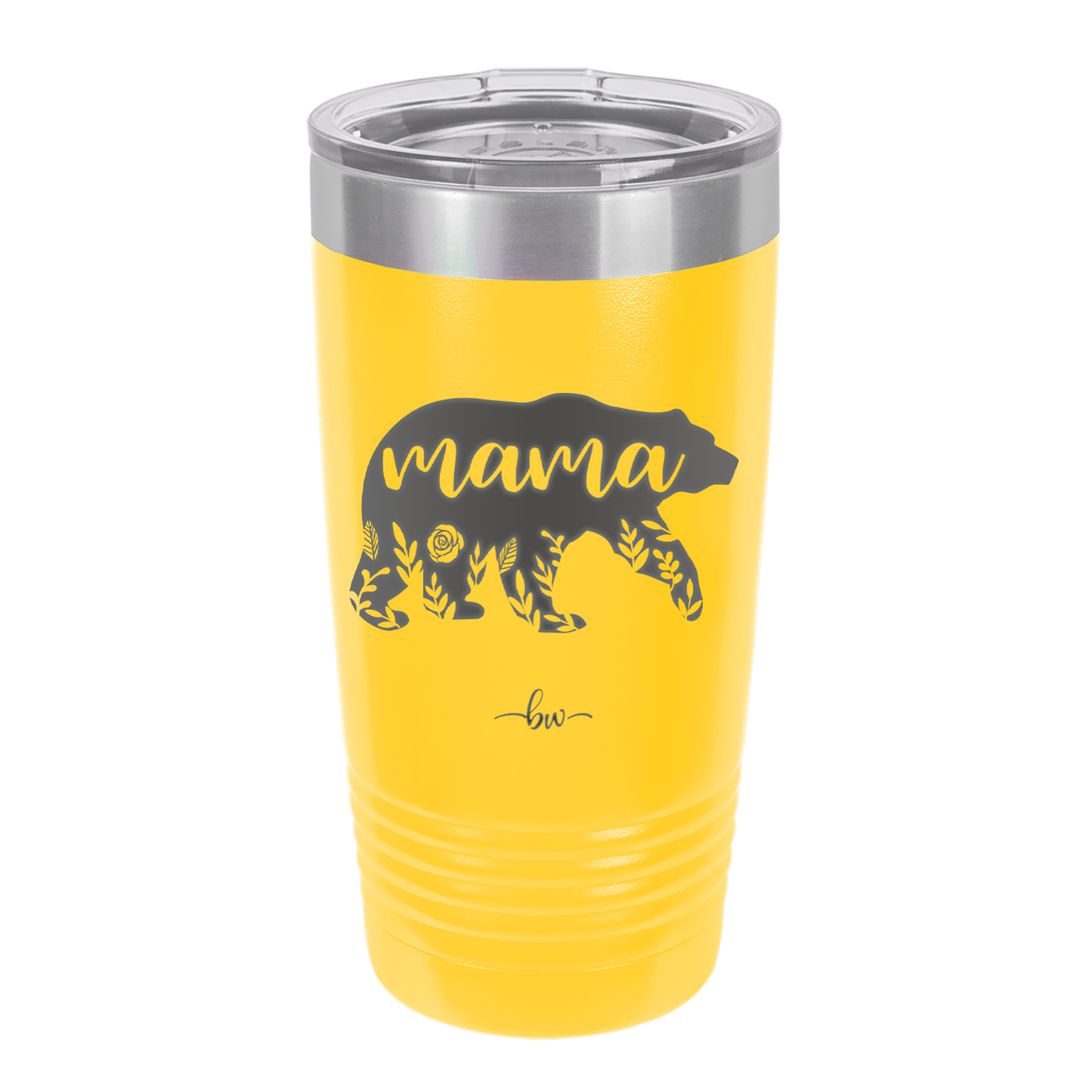 Mama Bear Flowers - Laser Engraved Stainless Steel Drinkware - 2006 -