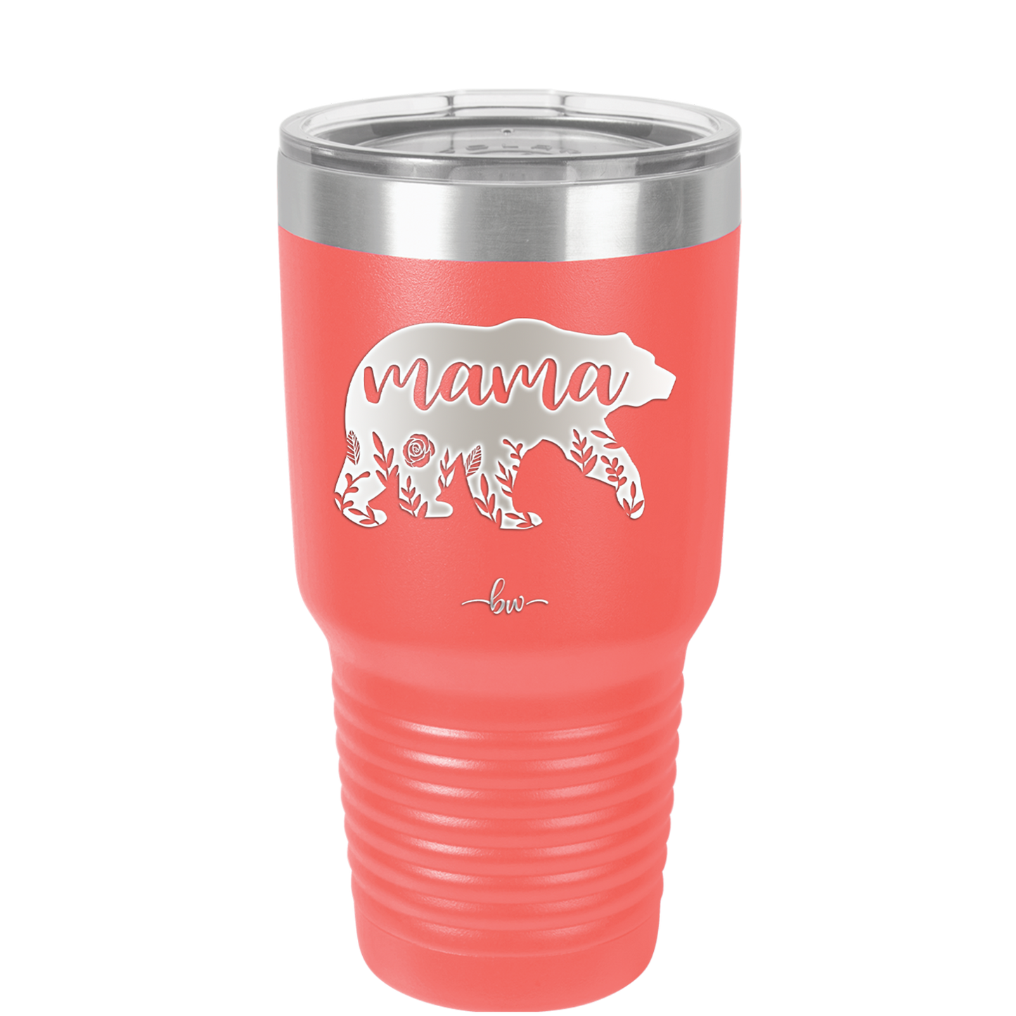 Mama Bear Flowers - Laser Engraved Stainless Steel Drinkware - 2006 -