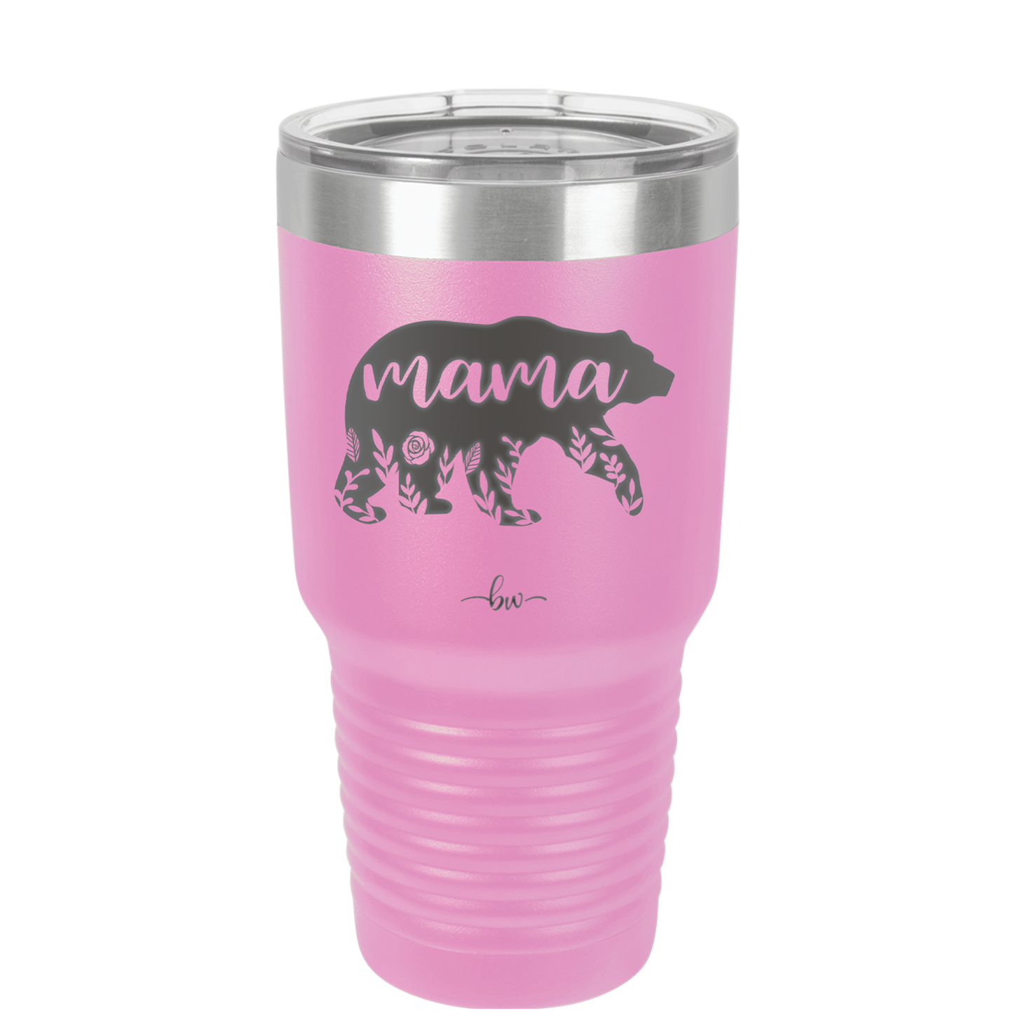 Mama Bear Flowers - Laser Engraved Stainless Steel Drinkware - 2006 -