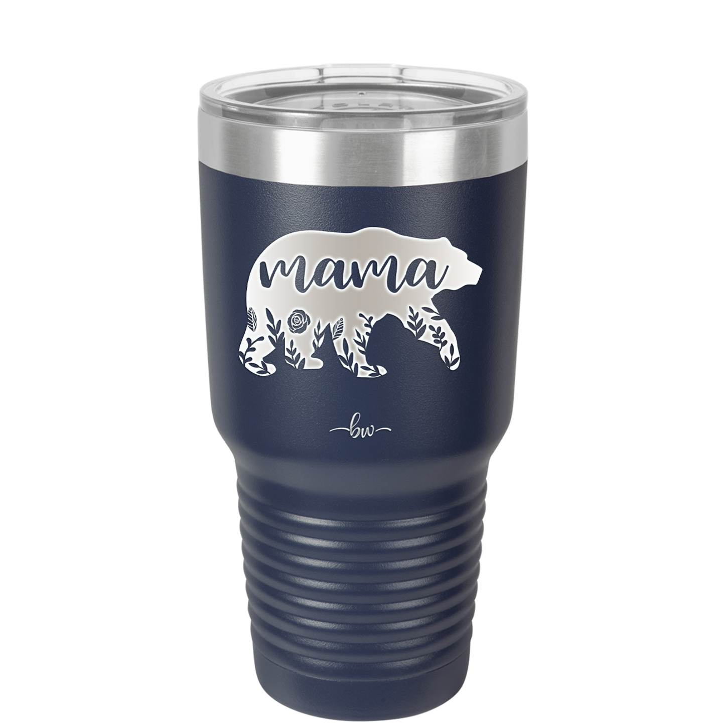 Mama Bear Flowers - Laser Engraved Stainless Steel Drinkware - 2006 -