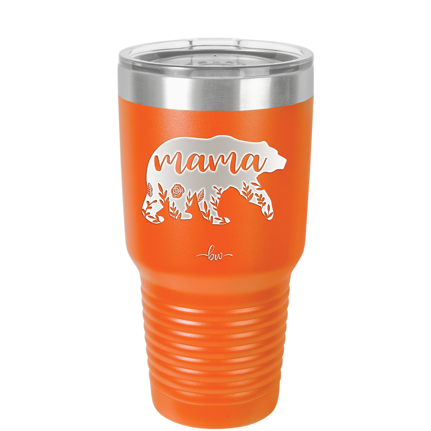 Mama Bear Flowers - Laser Engraved Stainless Steel Drinkware - 2006 -