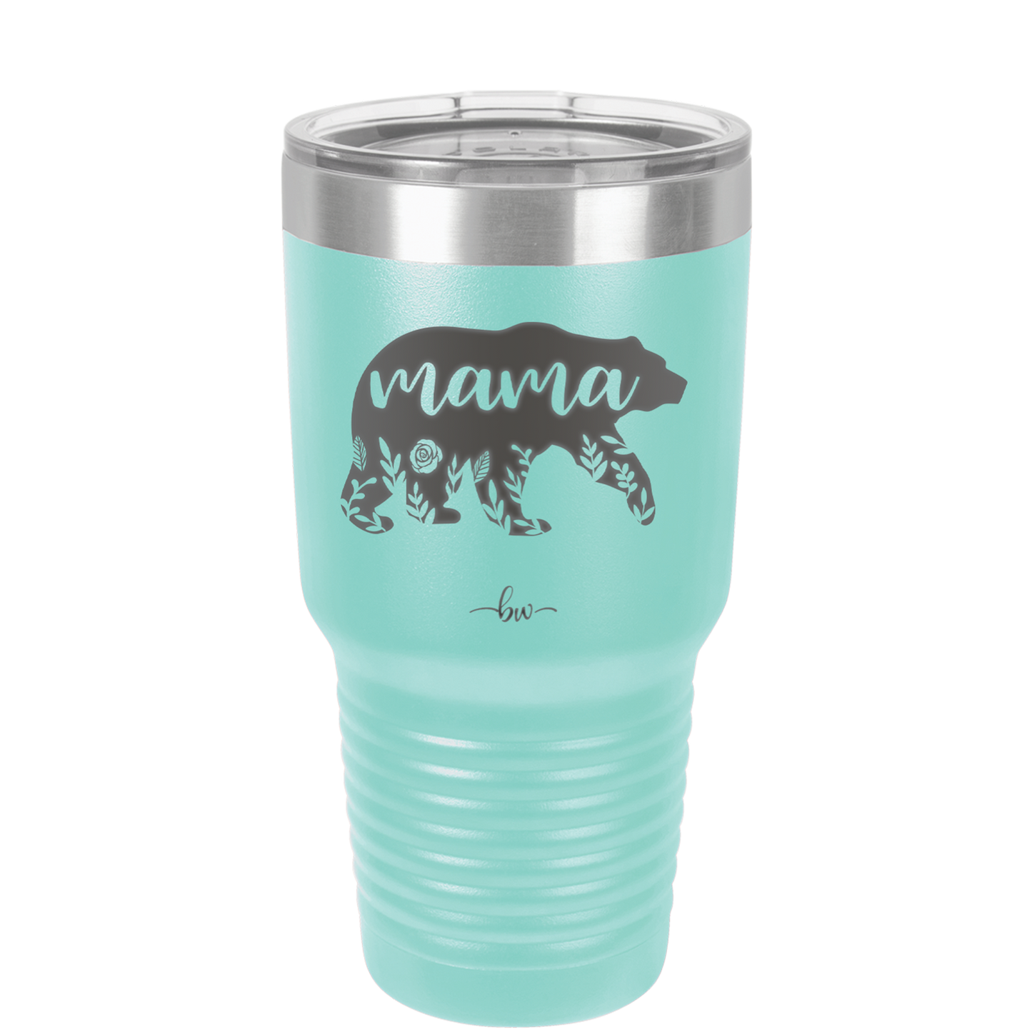 Mama Bear Flowers - Laser Engraved Stainless Steel Drinkware - 2006 -