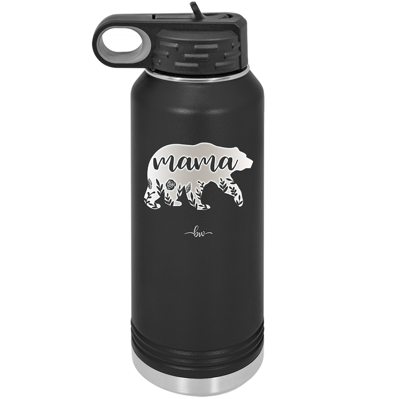 Mama Bear Flowers - Laser Engraved Stainless Steel Drinkware - 2006 -